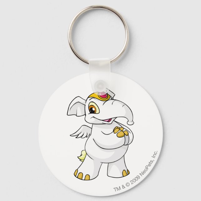 Porte-clés Elephante blanche (Recto)