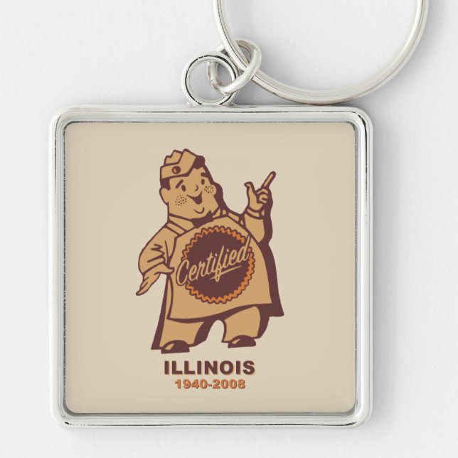 Porte-clés Éleveurs certifiés de l'Illinois (Devant)