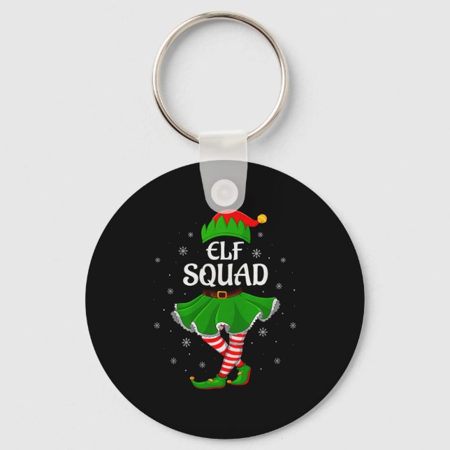 Porte-clés Elf Squad Christmas Matching Family Girls Women El (Recto)
