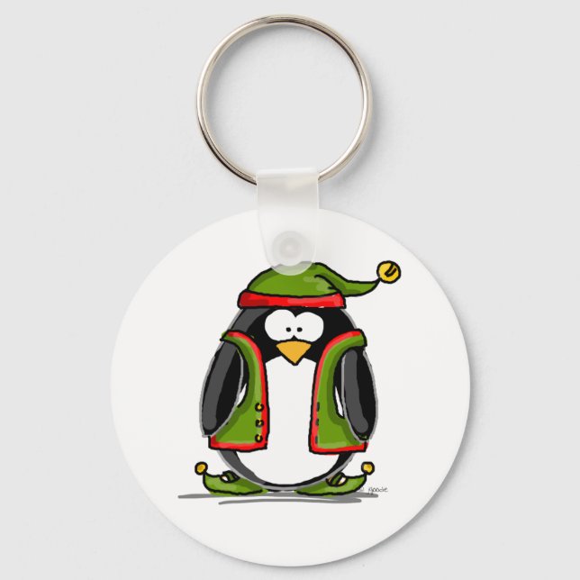 Porte-clés Elfe de Noël vert (Recto)
