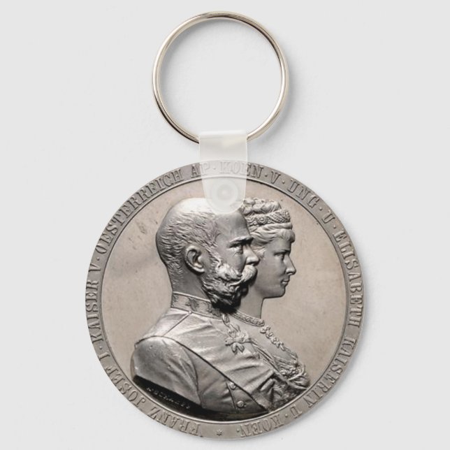 Porte-clés Élisabeth d'Autriche Sissi & Empereur Coin (Recto)