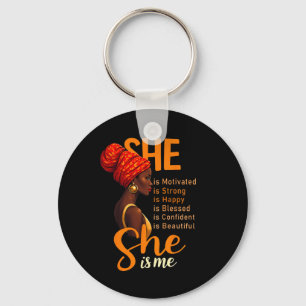Porte-clés Elle est une femme forte et éduquée du Mois de l'h