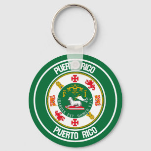 Porte-clés Emblème de ronde Porto Rico