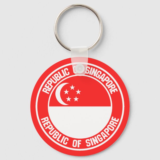 Porte-clés Emblème du cycle de Singapour (Recto)