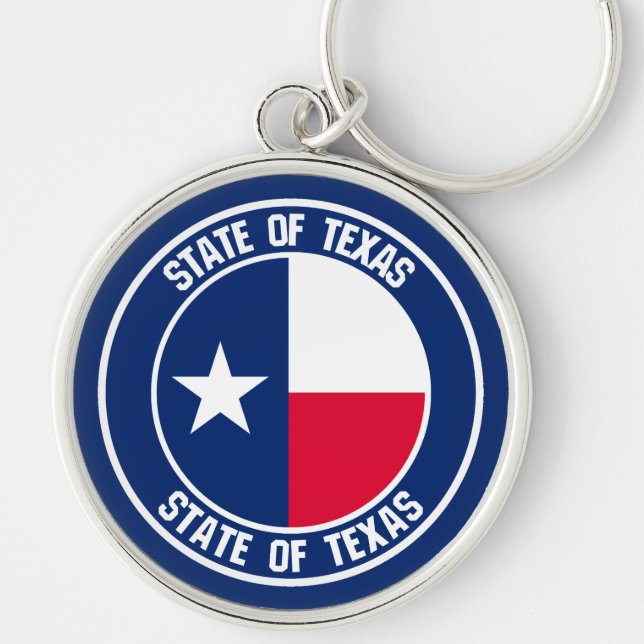 Porte-clés Emblème du Texas Round (Devant)