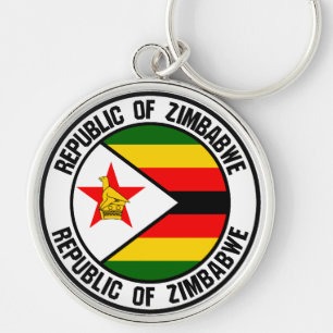 Porte-clés Emblème du Zimbabwe Round