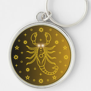 Porte-clés Emblème du zodiaque Scorpion Symbole céleste min