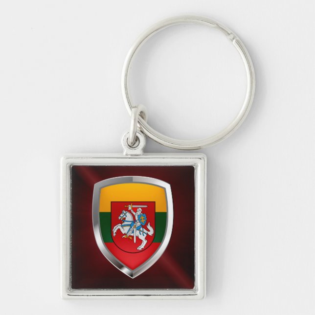 Porte-clés Emblème métallique de la Lithuanie (Devant)
