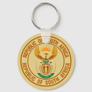 Porte-clés Emblème rond Afrique du Sud