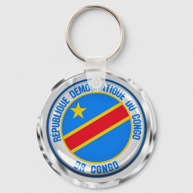 Porte-clés Emblème Rond Congo (Recto)