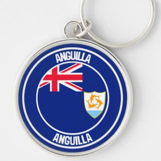 Porte-clés Emblème rond d'Anguilla