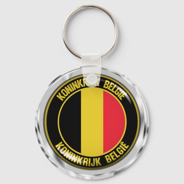 Porte-clés Emblème rond de Belgique (Recto)