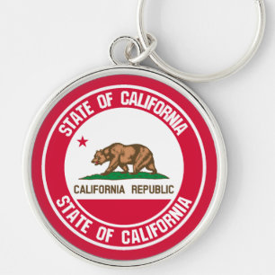 Porte-clés Emblème rond de Californie