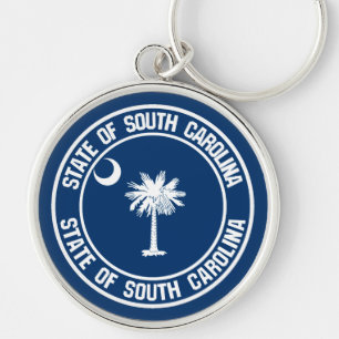 Porte-clés Emblème rond de Caroline du Sud