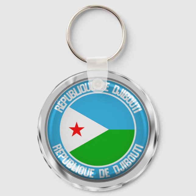 Porte-clés Emblème rond de Djibouti (Recto)
