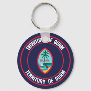 Porte-clés Emblème rond de Guam