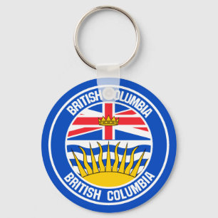 Porte-clés Emblème rond de la Colombie-Britannique