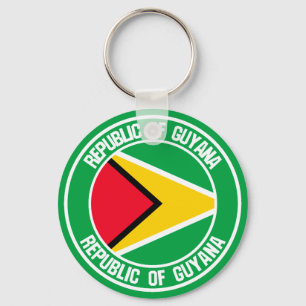 Porte-clés Emblème rond de la Guyane
