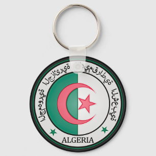 Porte-clés Emblème rond de l'Algérie