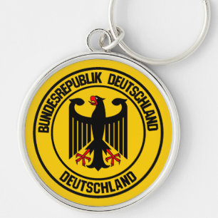 Porte-clés Emblème rond de l'Allemagne