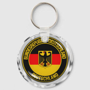 Porte-clés Emblème rond de l'Allemagne