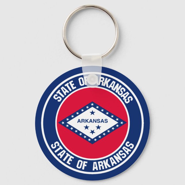 Porte-clés Emblème rond de l'Arkansas (Recto)