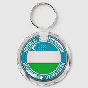 Porte-clés Emblème rond de l'Ouzbékistan