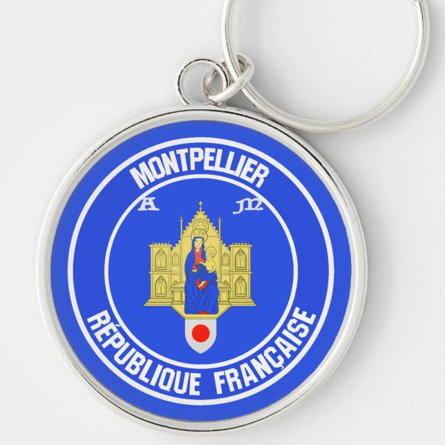 Porte-clés Emblème rond de Montpellier (Devant)