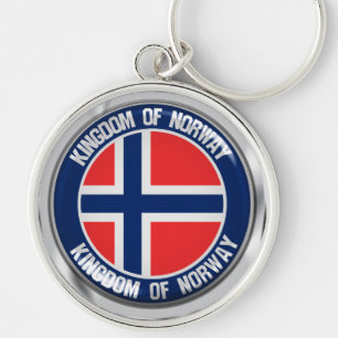 Porte-clés Emblème rond de Norvège