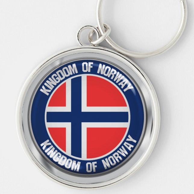 Porte-clés Emblème rond de Norvège (Devant)