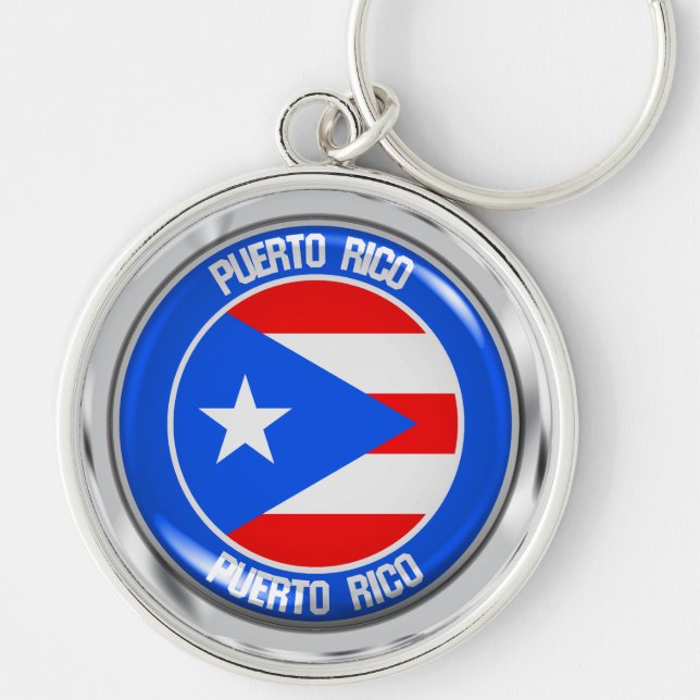 Porte-clés Emblème rond de Porto Rico (Devant)