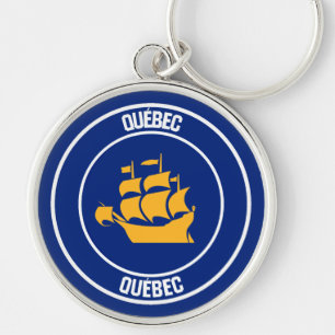 Porte-clés Emblème rond de Québec