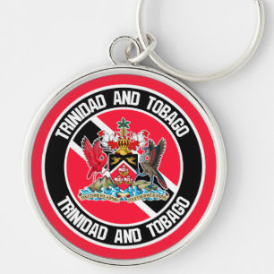 Porte-clés Emblème rond de Trinité-et-Tobago