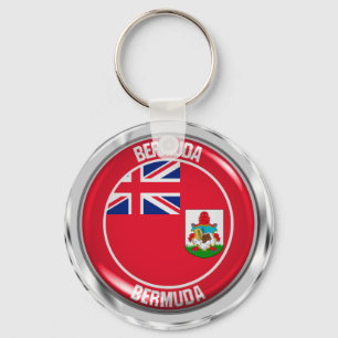 Porte-clés Emblème rond des Bermudes