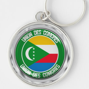 Porte-clés Emblème rond des Comores