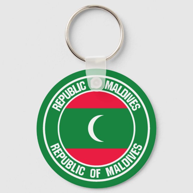 Porte-clés Emblème rond des Maldives (Recto)