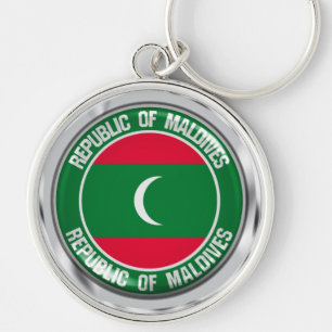 Porte-clés Emblème rond des Maldives