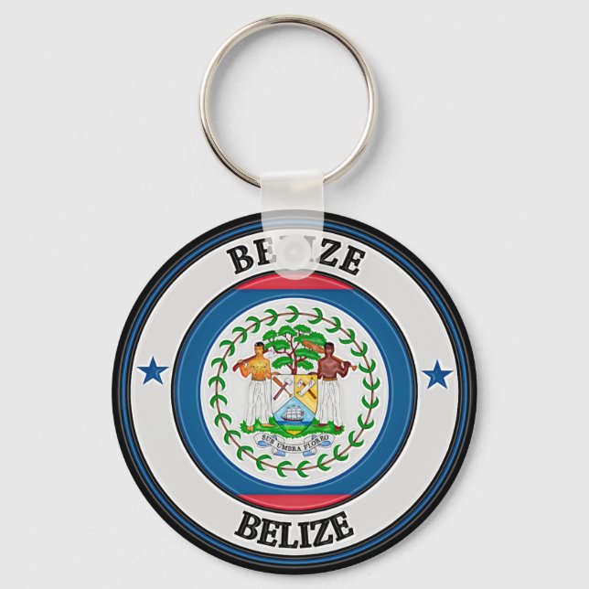 Porte-clés Emblème rond du Belize (Recto)