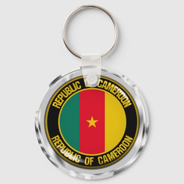 Porte-clés Emblème rond du Cameroun (Recto)