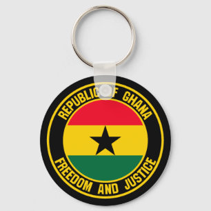 Porte-clés Emblème rond du Ghana