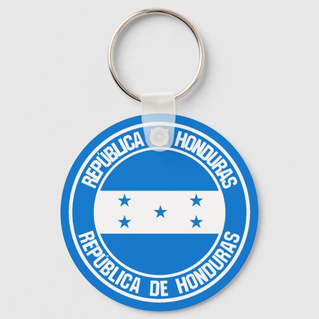 Porte-clés Emblème rond du Honduras (Recto)