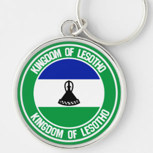 Porte-clés Emblème rond du Lesotho