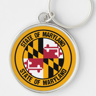 Porte-clés Emblème rond du Maryland