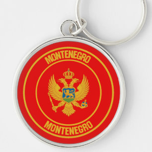 Porte-clés Emblème rond du Monténégro