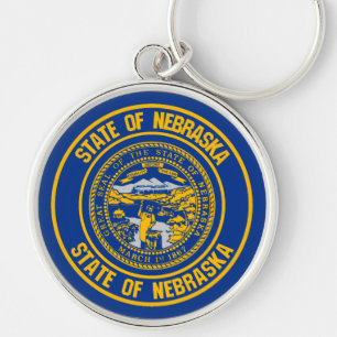 Porte-clés Emblème rond du Nebraska