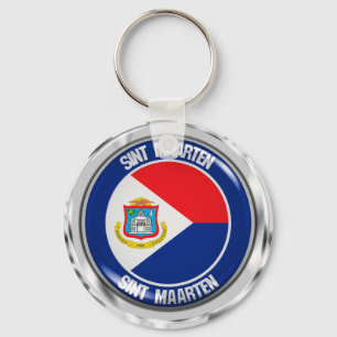 Porte-clés Emblème rond Sint Maarten