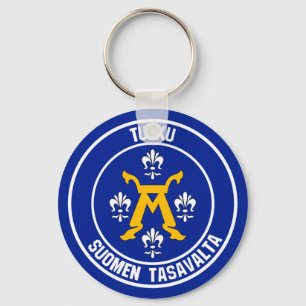 Porte-clés Emblème rond Turku