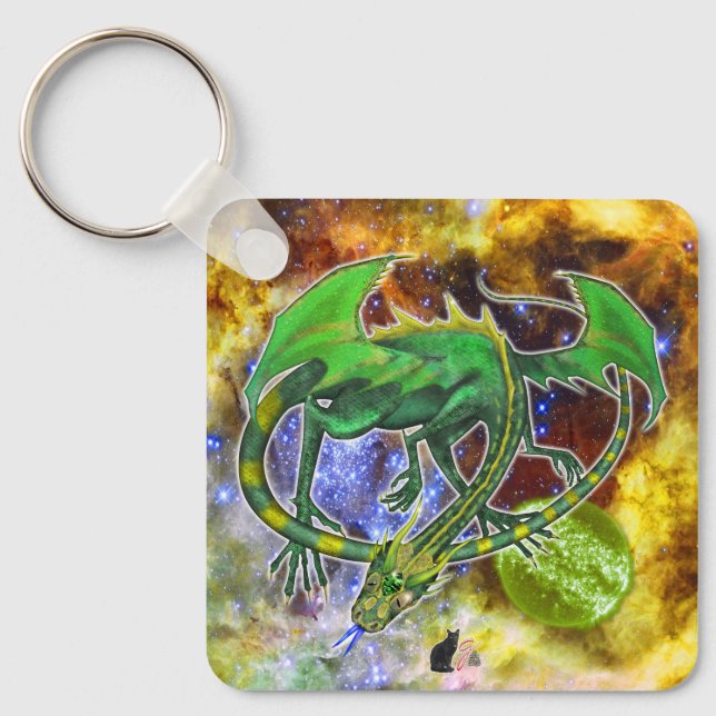 Porte-clés Emerald Cosmic Dragon (Recto)