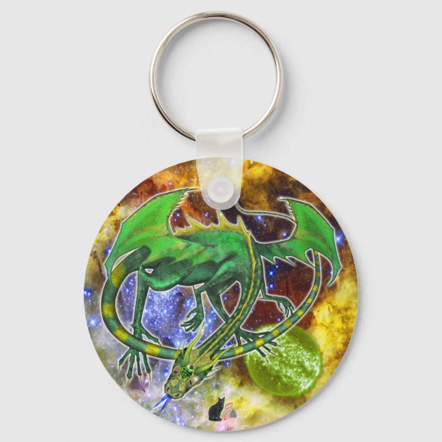 Porte-clés Emerald Cosmic Dragon  (Recto)
