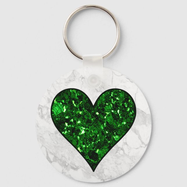 Porte-clés Emerald Gem Heart (Recto)